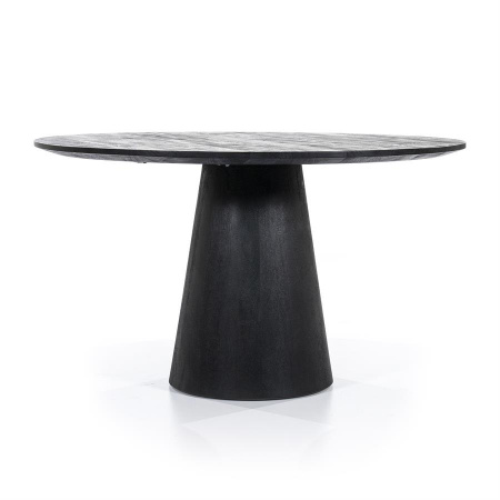 MASA DE DINING ROTUNDA - LEMN DE MANGO - NEGRU - Ø130 x 76(h)