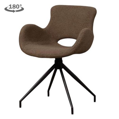 SCAUN CAMPO - METAL / MATERIAL - NEGRU / MARO - 58(L) X 82(H) X 58(L)