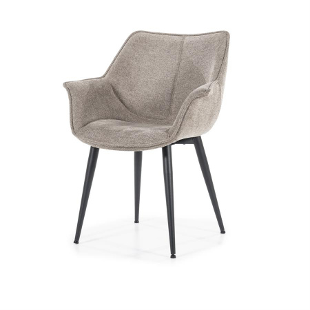 SCAUN SANDY - METAL / LEMN / TESATURA 100% POLIESTER - BEJ - 67(L) x 83(h) x 64.5(l)