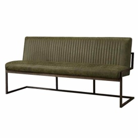 BANCA FERRO 135 SAVANNAH - METAL / MATERIAL - NEGRU / VERDE - 65(L) X 87(H) X 135(L)