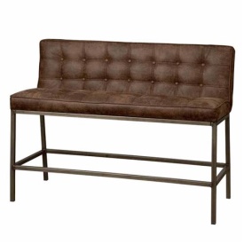 BANCA VASCO BAR 130 AMAZON - METAL / MATERIAL - NEGRU / MARO - 58(L) X 100(H) X 130(L)