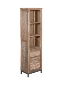 BIBLIOTECA VENICE - LEMN DE TEC RECICLAT - NATURAL - 50(L) x 180(h) x 35(l) - Img 1