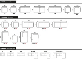 COLTAR MODULAR ASTRID (LCH + 2P) - 264(L) x 94(h) x 163(l) (cm) - Img 8
