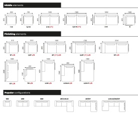 COLTAR MODULAR BILLUND (LCH + 2M + E + TR) - 336(L) x 88(h) x 214(l) (cm) - Img 4