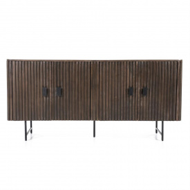 COMODA REMI CU 4 USI - DIN LEMN DE MANGO SI METAL - MARO - 170(L) x 80(h) x 45(l)