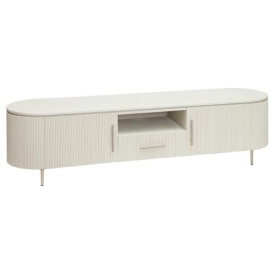 COMODA TV CASINA - LEMN / MARMURA / METAL - ALB - 185(L) X 45(H) X 45(L) CM