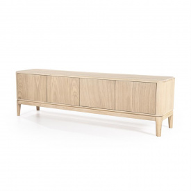 COMODA TV HARVEY CU 4 USI - DIN LEMN DE STEJAR SI FURNIR [FSC] - NATURAL - 170(L) x 50(h) x 40(l) - Img 3