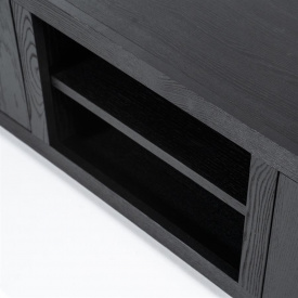 COMODA TV HELSINKI - DIN STEJAR & FURNIR DE STEJAR - NEGRU - 160(L) x 45(h) x 42(l) - Img 4