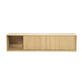 COMODA TV MILO - LEMN SI FURNIR DE STEJAR - NATURAL - 180(L) x 42(l) x 43(h) cm - Img 7