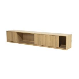 COMODA TV MILO - LEMN SI FURNIR DE STEJAR - NATURAL - 240(L) x 42(l) x 43(h) cm - Img 2