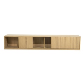 COMODA TV MILO - LEMN SI FURNIR DE STEJAR - NATURAL - 240(L) x 42(l) x 43(h) cm - Img 8