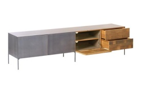 COMODA TV PANDORA - LEMN DE TEC / METAL - MULTICOLOR - 221(L) X 55(H) X 45(L) CM - Img 2