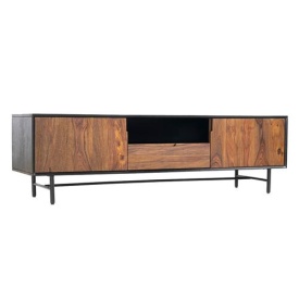 COMODA TV RIVELLO - LEMN DE MANGO / METAL - FINISAJ NEGRU / MARO NATURAL NUC - 170(L) X 50(H) X 45(L) CM