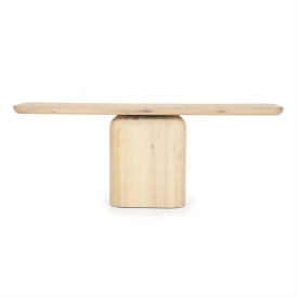 CONSOLA LEON - LEMN SI FURNIR DE STEJAR - NATURAL - 200(L) x 45(l) x 80(h) cm