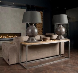 CONSOLA VENICE HALL - LEMN DE TEC RECUPERAT / METAL - NEGRU / NATURAL - 180(L) X 70(H) X 40(L) CM - Img 2