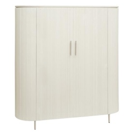 DULAP CORBETTA - LEMN SI METAL - ALB MURDAR - 135(L) x 145(h) x 45(l) - Img 1