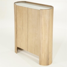 DULAPUL DON - LEMN DE STEJAR SI FURNIR - NATURAL - 120(L) x 40(l) x 140(h) cm - Img 8