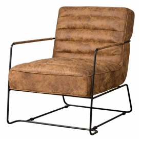 FOTOLIU BARI JACKSON - METAL / MATERIAL - NEGRU / CONIAC - 85(L) X 78(H) X 66(L)