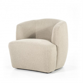 FOTOLIU CHARLOTTE - METAL / LEMN / TESATURA 100% POLIESTER - CREM - 78(L) x 81(h) x 75(l) - Img 1