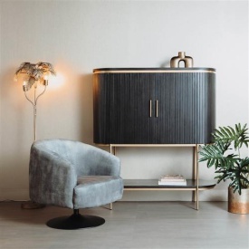 FOTOLIU PIVOTANT BARGA - METAL / MATERIAL - NEGRU / GRI - 80(L) X 75(H) X 77(L) - Img 2