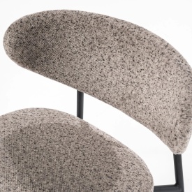 JARI - METAL ȘI ȚESĂTURĂ - TAUPE - 66(L) x 57(l) x 72.5(h) - Img 5