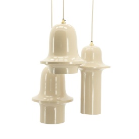 LAMPĂ SUSPENDATĂ - CLUSTER BELLURE - BEJ - 50(L) x 50(l) x 54(h)
