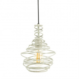 LAMPA SUSPENDATA CURL - METAL - BEJ - 19(L) x 30(h) x 19(l) - Img 1
