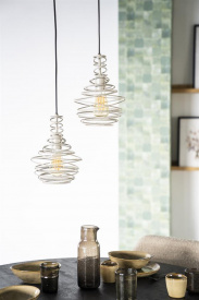 LAMPA SUSPENDATA CURL - METAL - BEJ - 19(L) x 30(h) x 19(l) - Img 6
