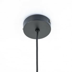 LAMPA SUSPENDATA SANT 2 - FIRE BUMBAC/METAL - NEGRU - 34(L) x 52(h) x 34(l) - Img 3