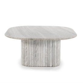 MASA DE CAFEA DORIQUE - MARMER & MANGO HOUT - MARO - 80(L) x 80(l) x 35(h)