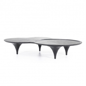 MASA DE CAFEA FAY - LEMN DE STEJAR FIN - NEGRU - 162(L) x 31(h) x 108(l)