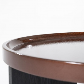 MASA DE CAFEA MAYSON - MDF SI STEJAR FIN - MARO / NEGRU - Ø90 x 35(h) - Img 4