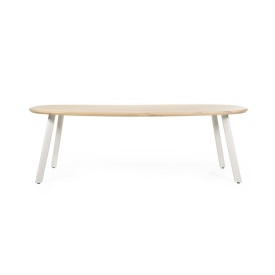 MASA DE DINING DION - LEMN DE STEJAR & METAL - NATURAL - 220(L) x 110(l) x 77(h) cm