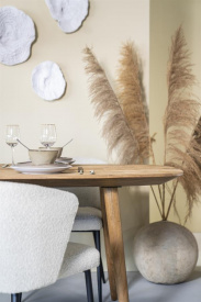MASA DE DINING TABASSUM - LEMN DE TEC RECICLAT - NATURAL - 220(L) x 78(h) x 100(l) - Img 5