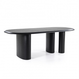 MASA DE DINING WALTER - STEJAR FIN - NEGRU - 220(L) x 76(h) x 100(l) - Img 3