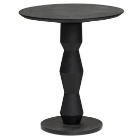 MASA LATERALA BRUNELLO HALL - LEMN - NEGRU - 50(L) X 57(H) X 40(L) CM - Img 1