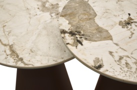 MASA LATERALA FUNGHI - SET A+B - MULTICOLOR - METAL / CUART - Ø49 x 48/56(h) - Img 4