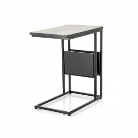 MASA LATERALA SLIDER - LEMN DE MANGO - NEGRU - 48(L) x 55(h) x 32(l) - Img 1