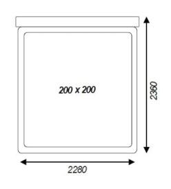PAT KING - 200 x 200 CM - 256(L) x 110(h) x 208(l) (cm) - Img 5