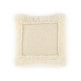 PERNA DECORATIVA ULLIE - LANA 100% - CREM - 50(L) x 24(h) x 50(l)