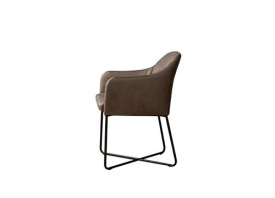SCAUN ALBUFERA - METAL / MATERIAL - NEGRU / GRI - 58(L) X 82(H) X 57(L) - Img 2