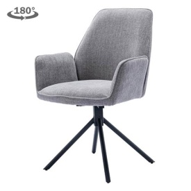SCAUN AMARO - METAL / MATERIAL - NEGRU / GRI - 64.5(L) X 88.5(H) X 60(L) - Img 1