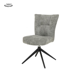 SCAUN BARDI - STOFA HAGA 09 ARGINTIU (PIVOTANT) - 48(L) x 64.5(l) x 92(h)