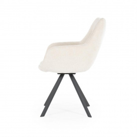 SCAUN BLISS - METAL / LEMN / TESATURA 100% POLIESTER - CREM - 59.5(L) x 88(h) x 66(l) - Img 3