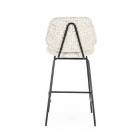 SCAUN DE BAR JON - TESATURA / METAL - ALB MURDAR - 45(L) x 95(h) x 52(l) - Img 6