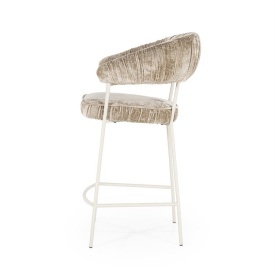 SCAUN DE BAR LIZZY FEMME - TESATURA SI METAL - TAUPE - 55(L) x 53(l) x 96(h) cm - Img 3