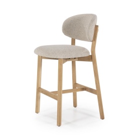 SCAUN DE BAR MIKKY MOON - TESATURA SI STEJAR - TAUPE - 53(L) x 57.5(l) x 97.5(h) cm - Img 2