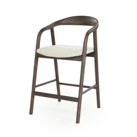 SCAUN DE BAR RAYVEN - LEMN DE FRASIN SI TESATURA - MARO - 55(L) x 61(l) x 94(h) cm