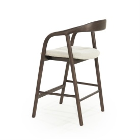 SCAUN DE BAR RAYVEN - LEMN DE FRASIN SI TESATURA - MARO - 55(L) x 61(l) x 94(h) cm - Img 4