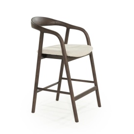 SCAUN DE BAR RAYVEN - LEMN DE FRASIN SI TESATURA - MARO - 55(L) x 61(l) x 94(h) cm - Img 10